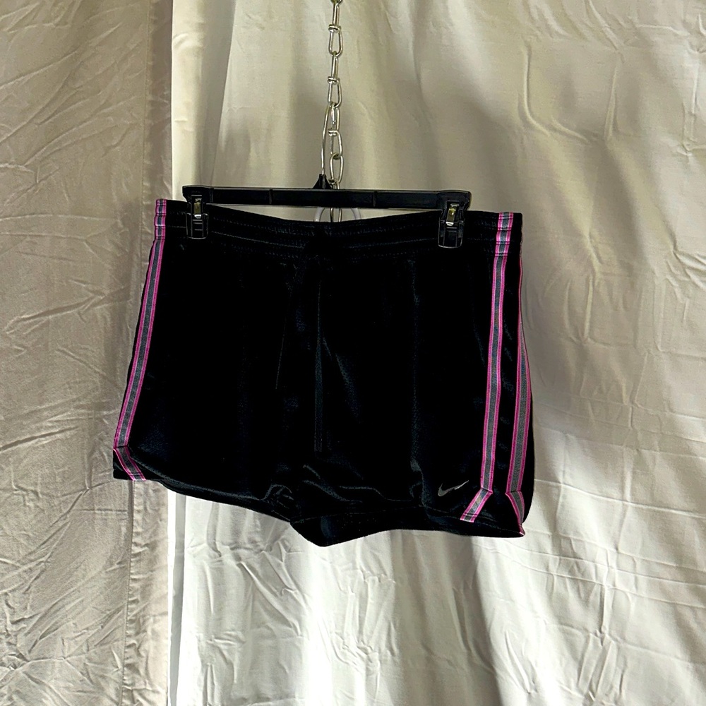 Nike Black Women's Shorts with Pink Accents